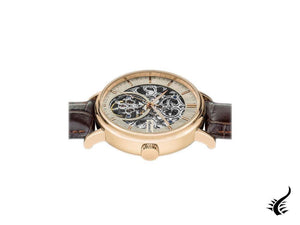 Montre automatique Ingersoll 1892 Charles, 44 mm, dorée, bracelet en cuir, I05805