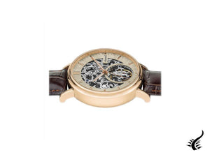 Montre automatique Ingersoll 1892 Charles, 44 mm, dorée, bracelet en cuir, I05805