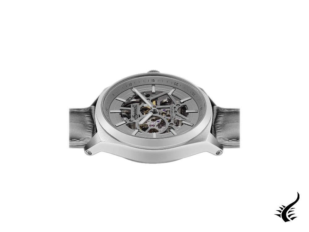 Ingersoll 1892 Shelby Automatic Watch, 44 mm, Silver, Leather strap, I12001