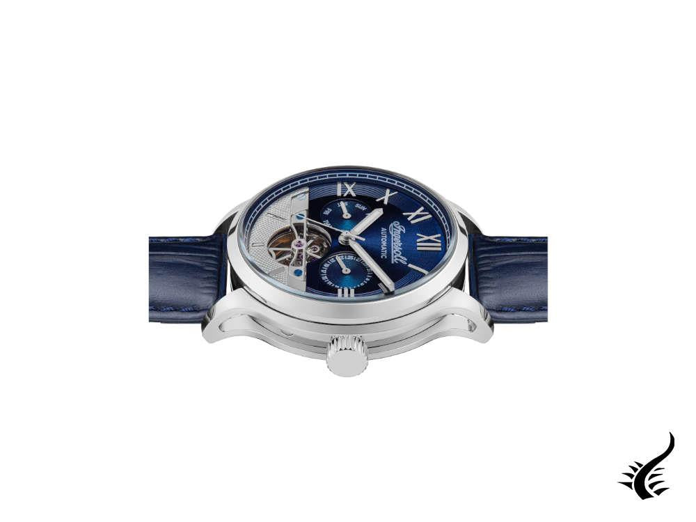 Ingersoll 1892 Tempest Automatic Watch, 44 mm, Blue, Leather strap, I12103