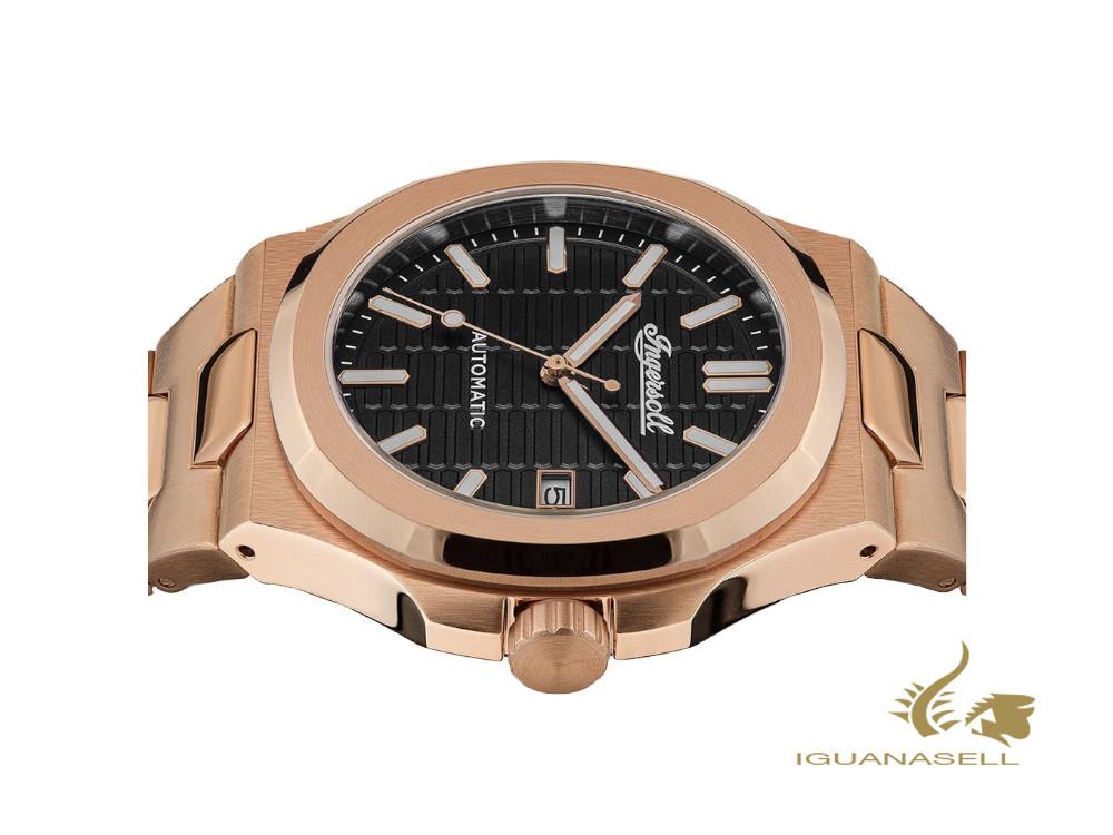 Ingersoll Catalina Automatic Watch, Rose Gold PVD, 44 mm, Black, I11802