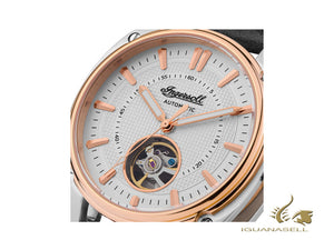 Ingersoll Director Automatic Watch, 46 mm, Rose Gold, White, Leather, I08101