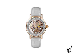 Montre automatique squelette Ingersoll Herald, PVD or rose, 40 mm, cuir, I00404