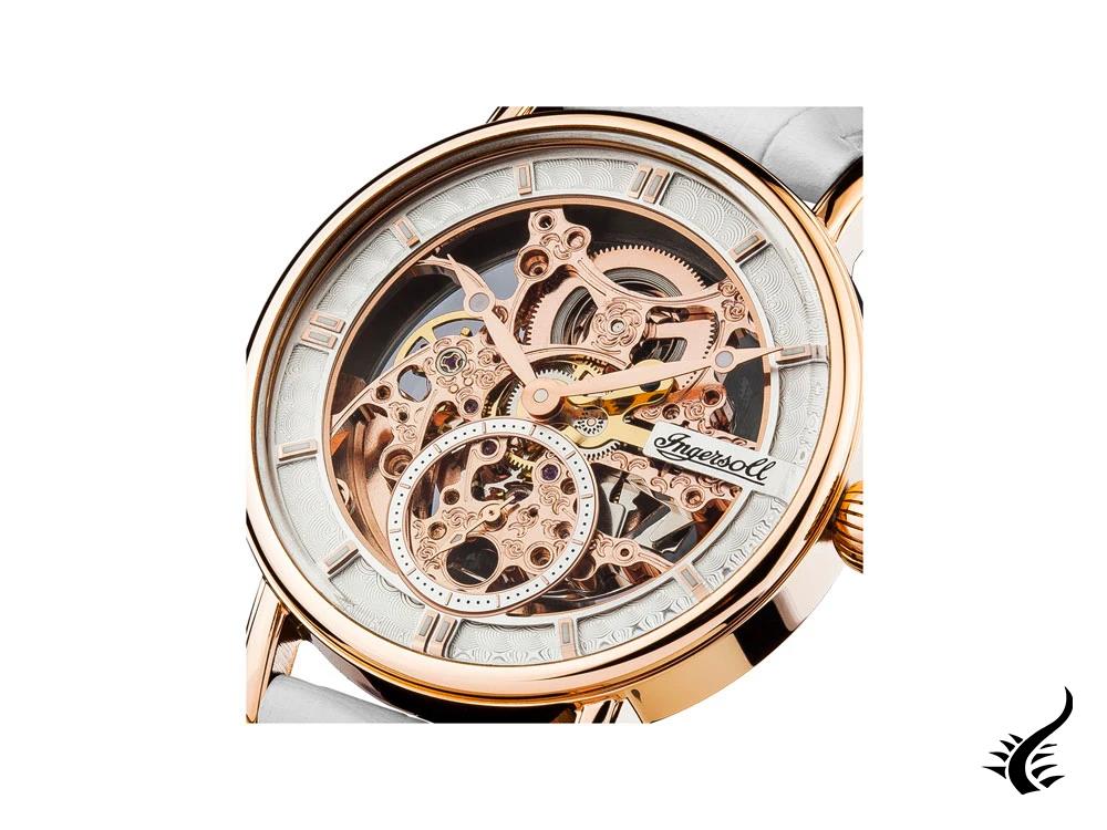 Ingersoll Herald Skeleton Automatic Watch, PVD Rose Gold, 40 mm, Leather, I00404