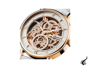 Montre automatique squelette Ingersoll Herald, PVD or rose, 40 mm, cuir, I00404