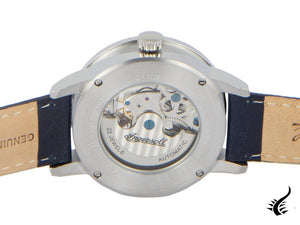 Montre automatique Ingersoll Jazz, 44 mm, argent, phases de lune, GMT, I07702