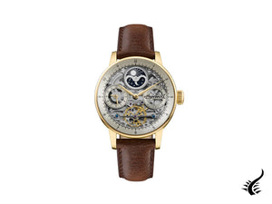 Montre automatique Ingersoll Jazz, 44 mm, or, 5 atm, bracelet en cuir, I07704