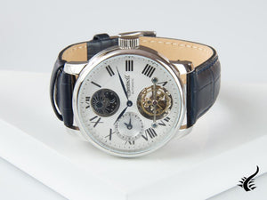 Montre automatique Ingersoll Riff, 44 mm, argent, GMT, I07401