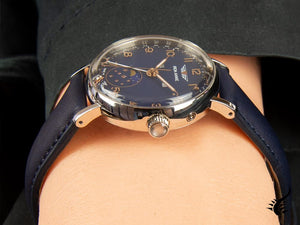 Montre à quartz Iron Annie Amazonas Impression Moonphase, bleu, 36 mm, 5977-4