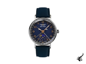 Montre à quartz Iron Annie Amazonas Impression Moonphase, bleu, 36 mm, 5977-4