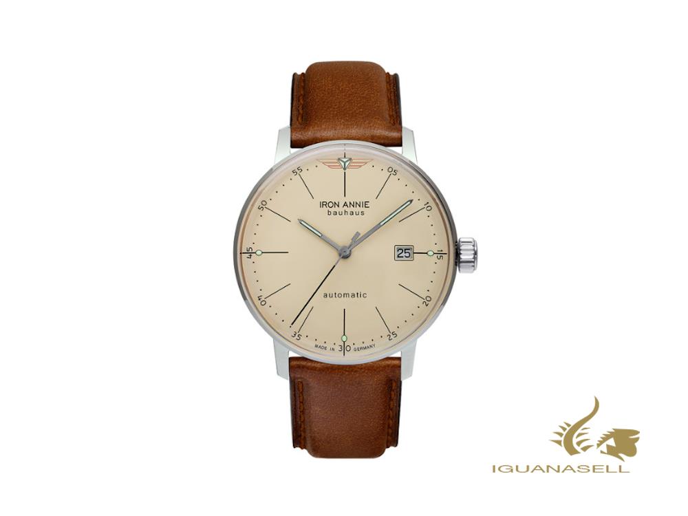 Iron Annie Bauhaus Automatic Watch, Beige, 40 mm, Day, 5050-5