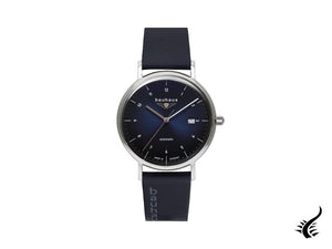 Montre automatique Bauhaus, bleue, 41 mm, jour, 2152-3