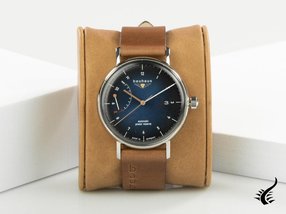 Bauhaus Automatic Watch, Blue, 41 mm, Day, 2160-3