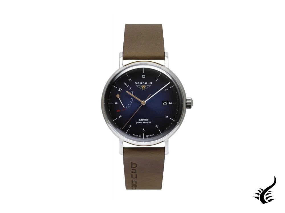 Montre automatique Bauhaus, bleue, 41 mm, jour, 2160-3