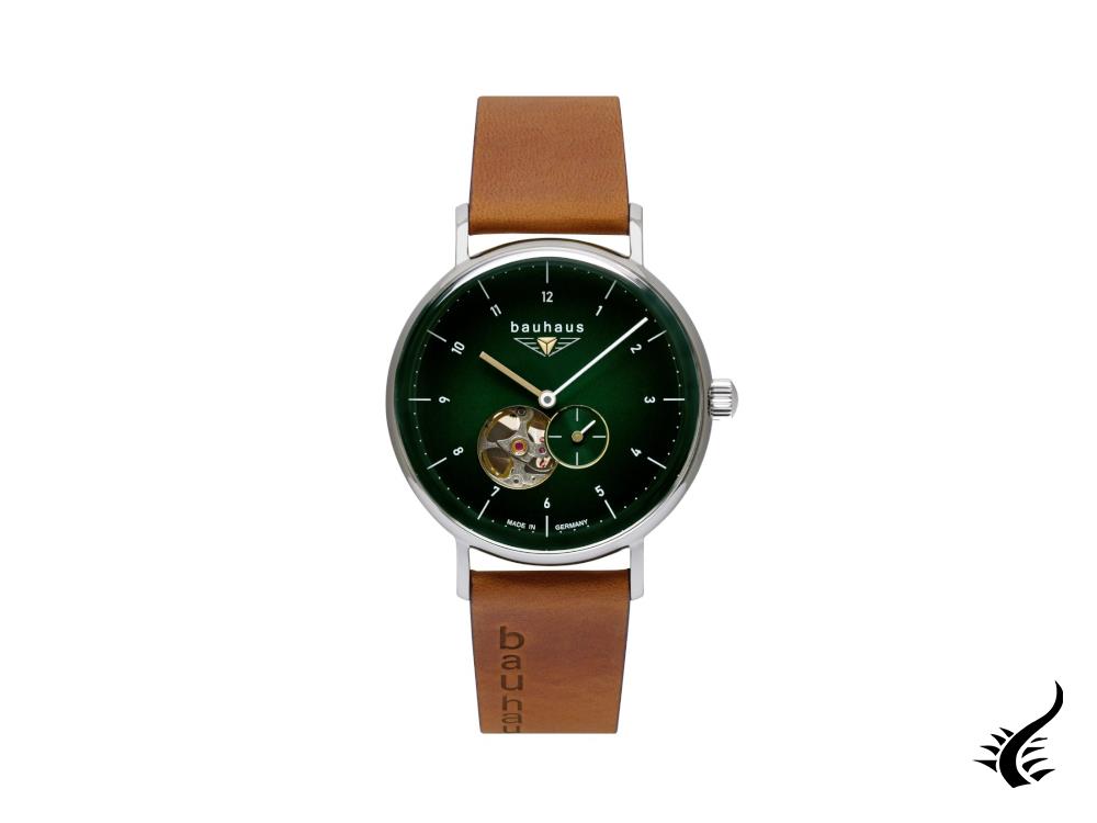 Montre automatique Bauhaus, verte, 41 mm, 2166-4