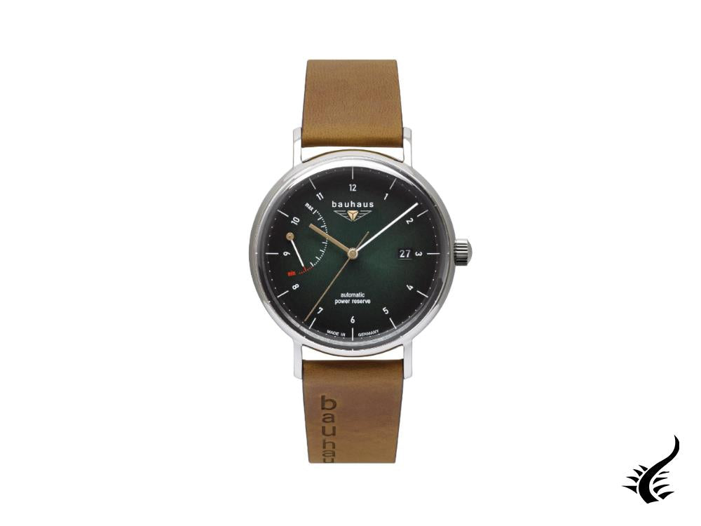 Bauhaus Automatic Watch, Green, 41 mm, Day, 2160-4