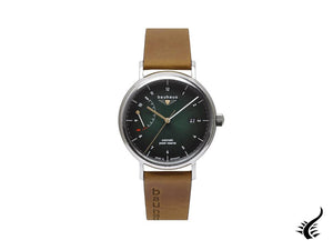 Montre automatique Bauhaus, verte, 41 mm, jour, 2160-4