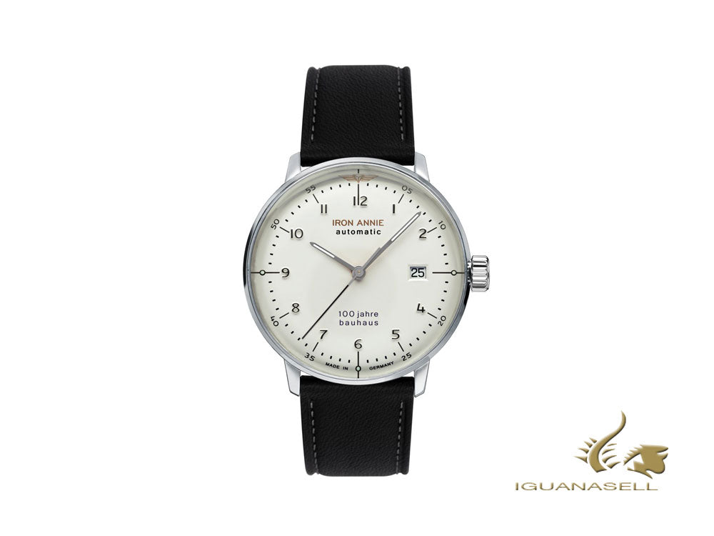 Iron Annie Bauhaus Automatic Watch, White, 40 mm, Day, 5056-1