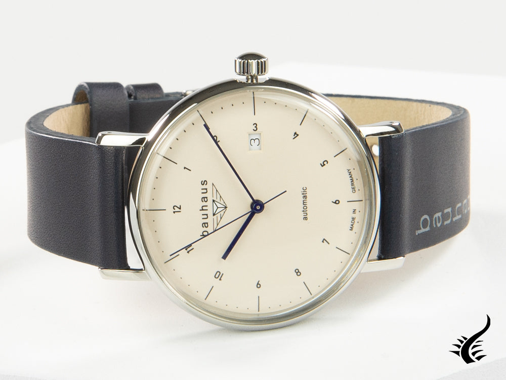 Bauhaus Automatic Watch, White, 41 mm, Day, 2152-5