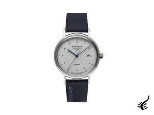 Montre automatique Bauhaus, blanche, 41 mm, jour, 2152-5