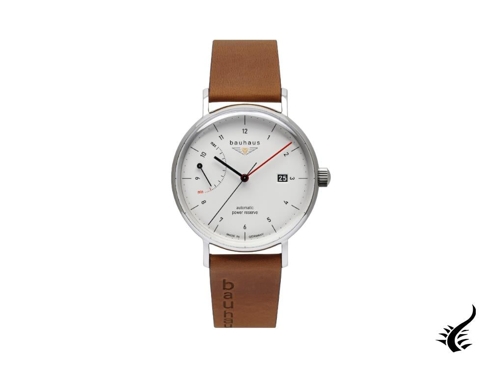 Bauhaus Automatic Watch, White, 41 mm, Day, 2160-1