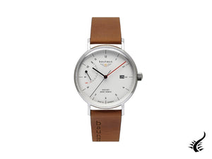 Montre automatique Bauhaus, blanche, 41 mm, jour, 2160-1