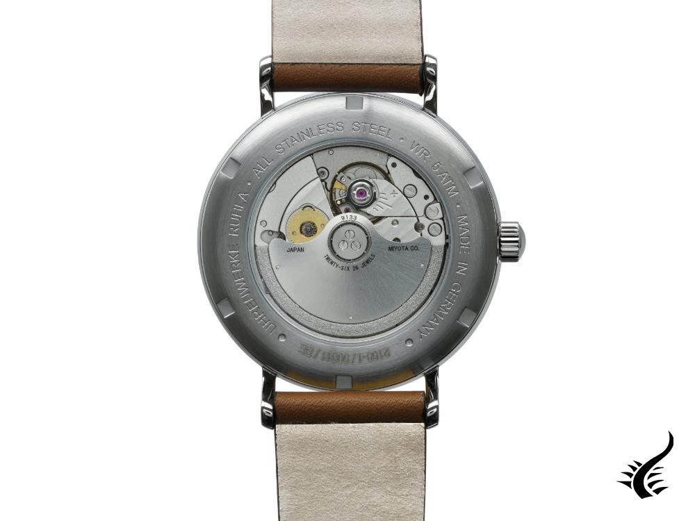 Montre automatique Bauhaus, blanche, 41 mm, jour, 2160-1