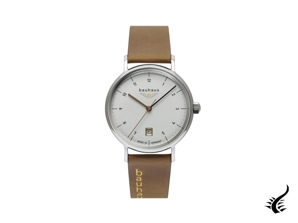 Bauhaus Ladies Quartz Watch, Silver, 36 mm, Day, 2141-1