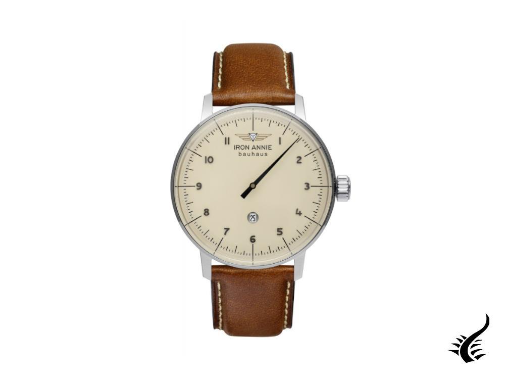 Iron Annie Bauhaus Quartz Watch, Beige, 40 mm, Day, 5042-5