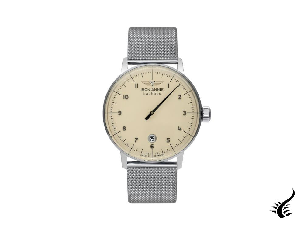 Iron Annie Bauhaus Quartz Watch, Beige, 40 mm, Day, 5042M-5