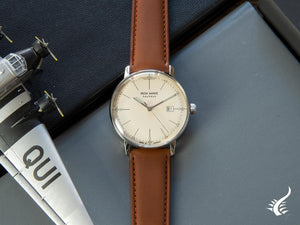 Montre à quartz Bauhaus Iron Annie, beige, 40 mm, jour, 5044-5