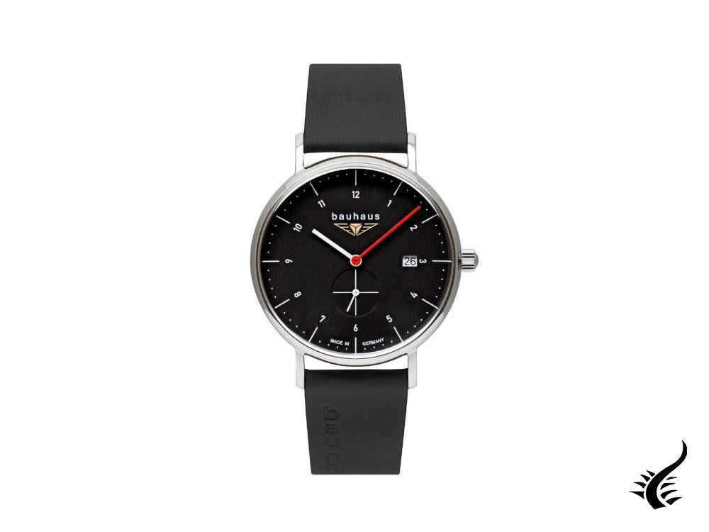 Bauhaus Quartz Watch, Black, 41 mm, Day, 2130-2