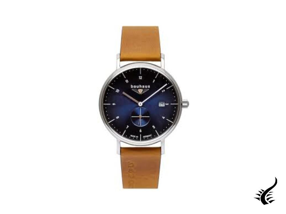 Bauhaus Quartz Watch, Blue, 41 mm, Day, 2130-3