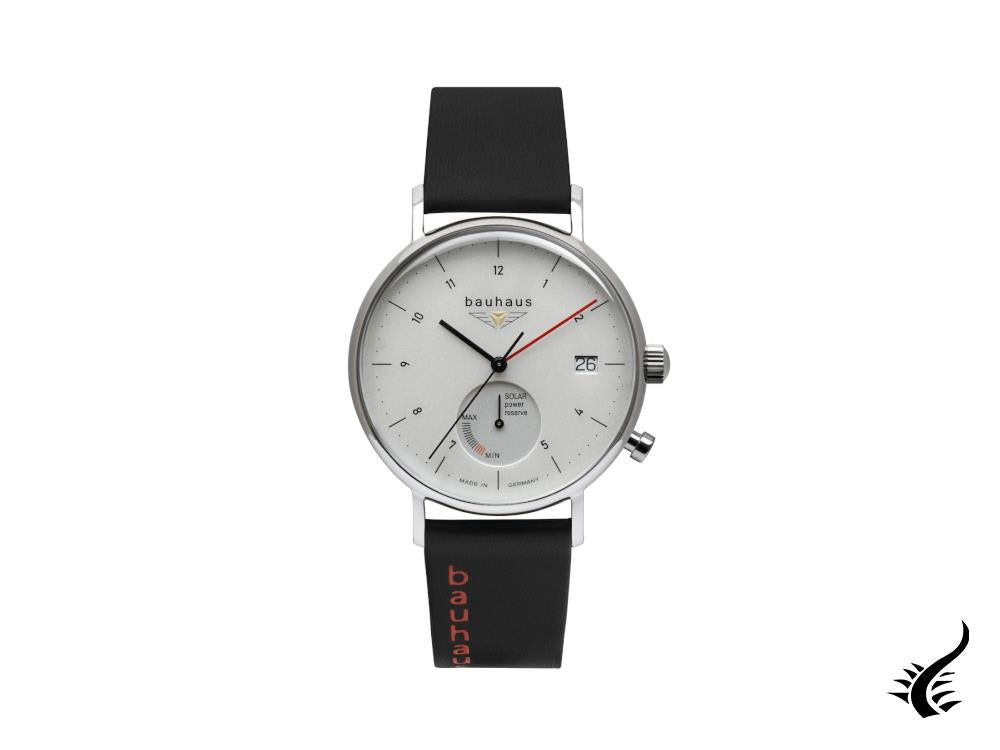 Montre à quartz Bauhaus, argent, 41 mm, jour, 2112-1