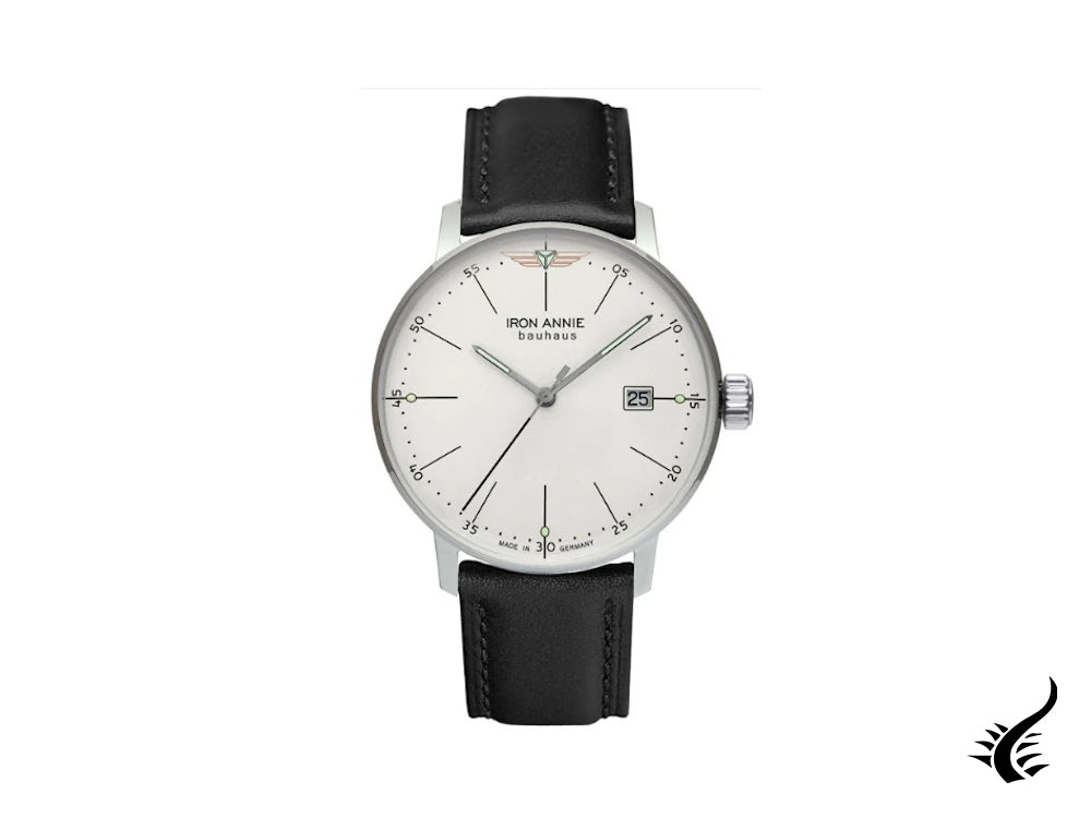 Iron Annie Bauhaus Quartz Watch, White, 40 mm, Day, 5044-1