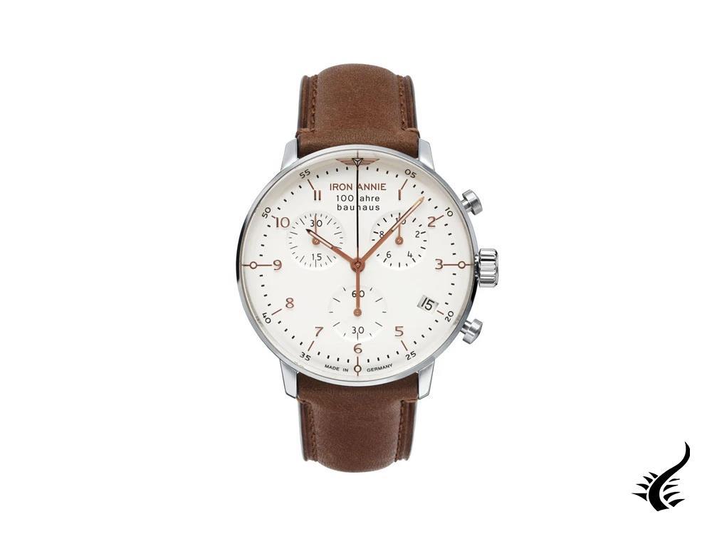 Iron Annie Bauhaus Quartz Watch, White, 41 mm, Chronograph, Day, 5096-4