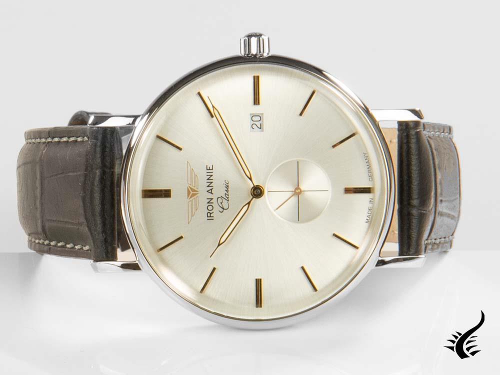 Montre à quartz classique Iron Annie, argent, 41 mm, jour, minéral K1, 5938-4