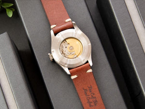 Iron Annie Cockpit Automatic Watch, Beige, 42 mm, Leather strap, Day, 5156-5