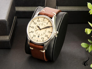 Iron Annie Cockpit Automatic Watch, Beige, 42 mm, Leather strap, Day, 5156-5