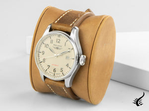 Montre automatique Iron Annie Cockpit, beige, 42 mm, bracelet en cuir, jour, 5162-3