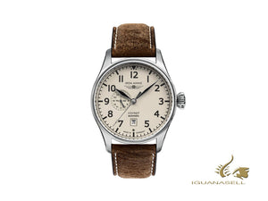 Iron Annie Cockpit Automatic Watch, Beige, 42 mm, Leather strap, Day, 5168-3