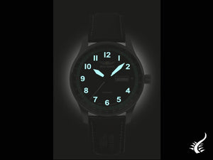 Montre automatique Iron Annie F13 Tempelhof, noire, 42 mm, jour et date, 5668-4