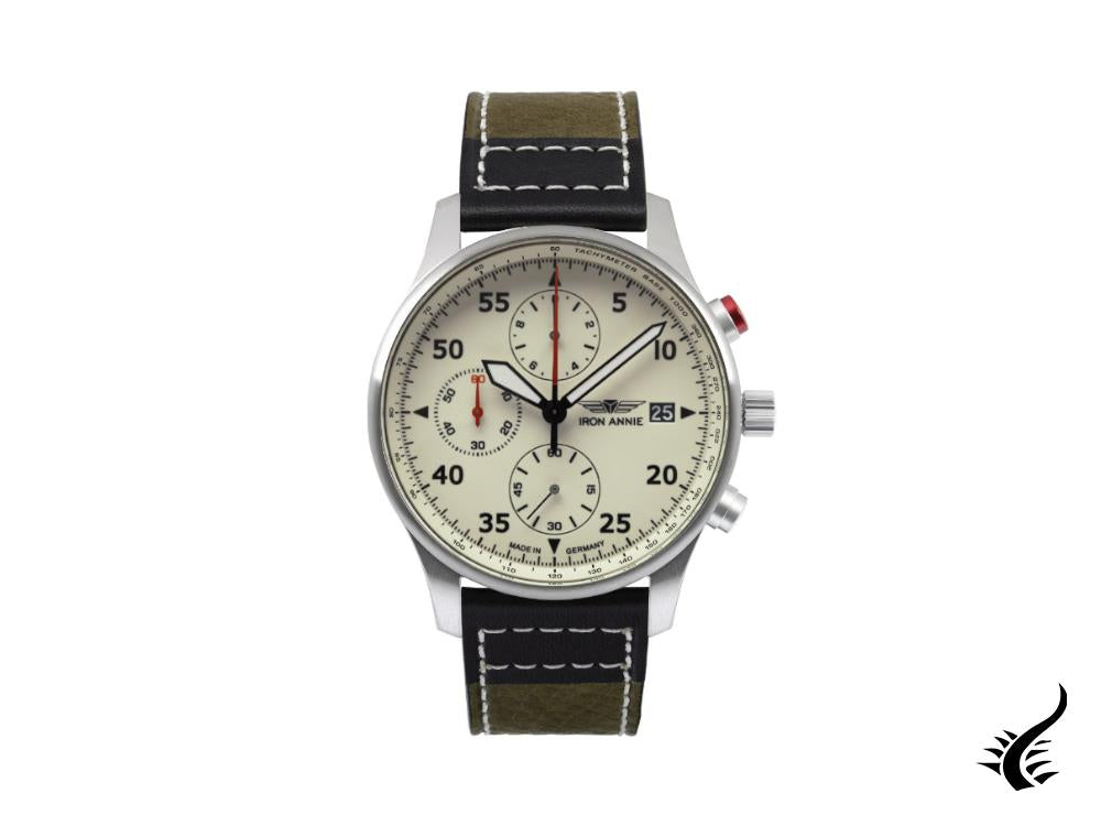 Iron Annie F13 Tempelhof Quartz Watch, Beige, 42 mm, Chronograph, 5670-5