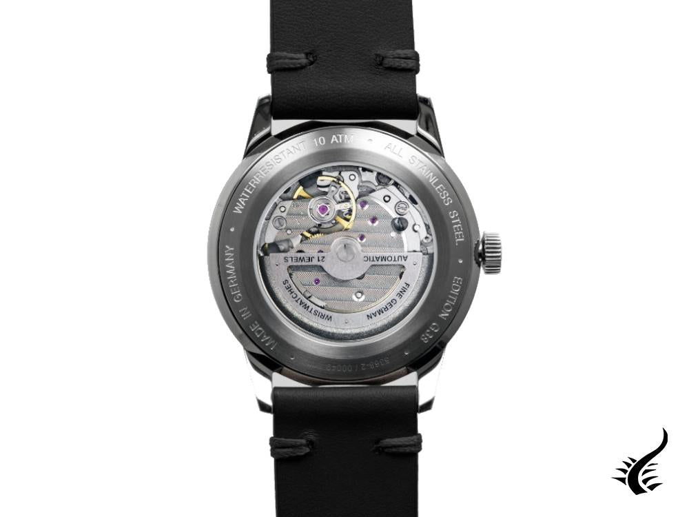 Montre automatique Iron Annie G38 Dessau, acier inoxydable poli, noir, 42 mm, 5368-2