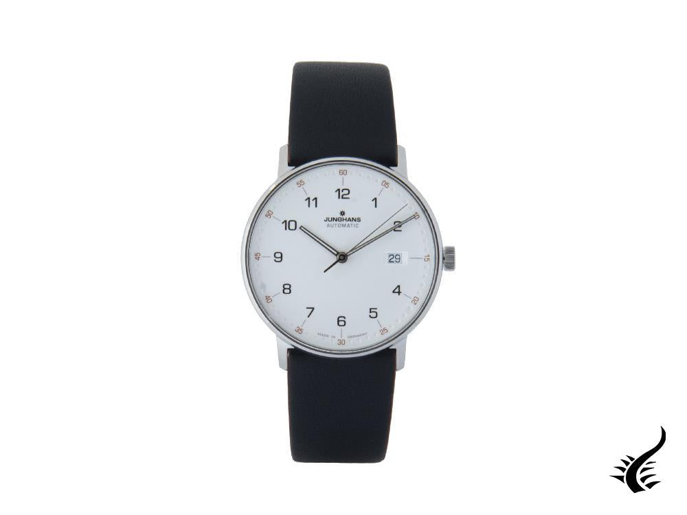 Montre automatique Junghans Form A, J800.2, 39,3 mm, blanc/noir, jour, 027/4731.00