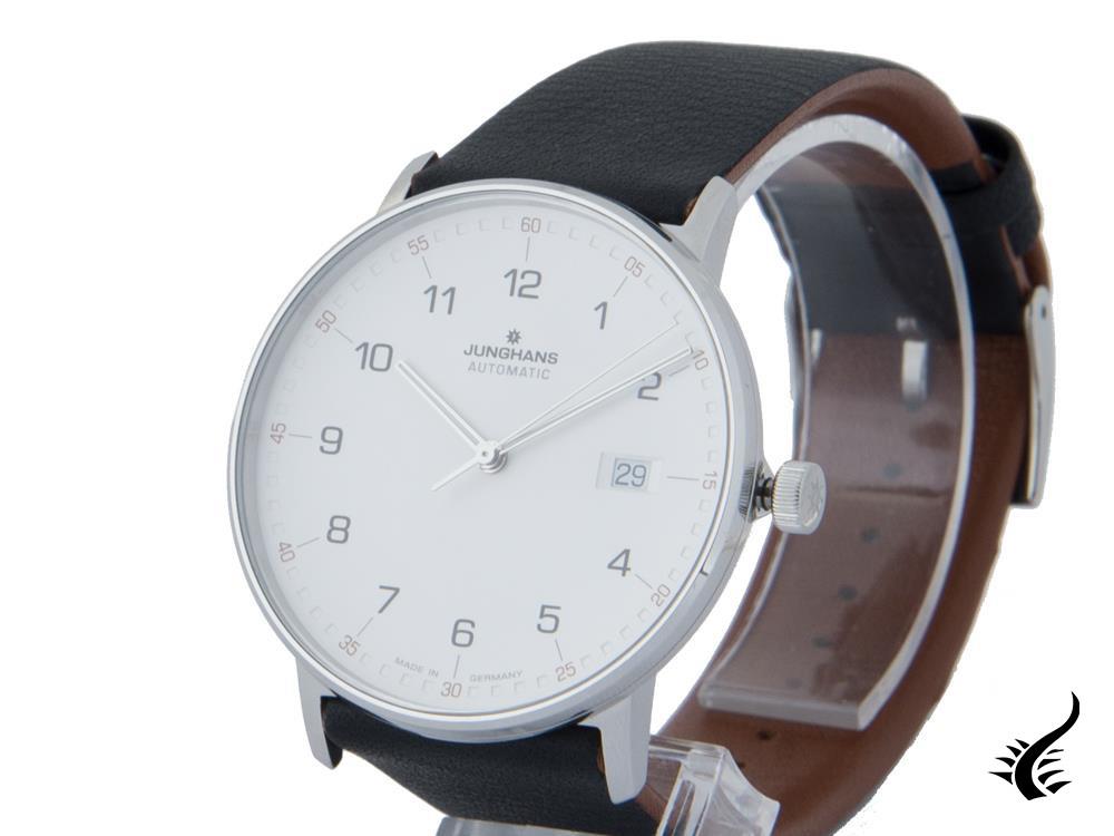 Montre automatique Junghans Form A, J800.2, 39,3 mm, blanc/noir, jour, 027/4731.00