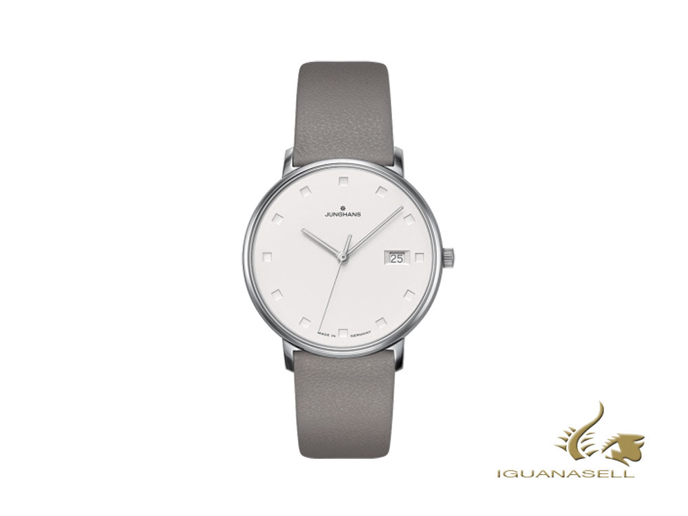 Montre à quartz Junghans Form pour femme, J645.36, 34,1 mm, argent, gris, 047/4853.00