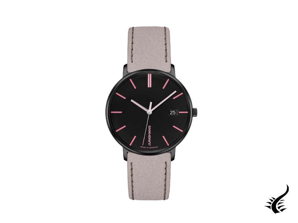 Montre à quartz Junghans Form pour femme, J645.36, 34,1 mm, noire, 047/4256.00