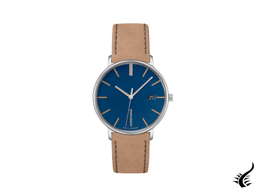 Montre à quartz Junghans Form pour femme, J645.36, 34,1 mm, bleu, 047/4255.00