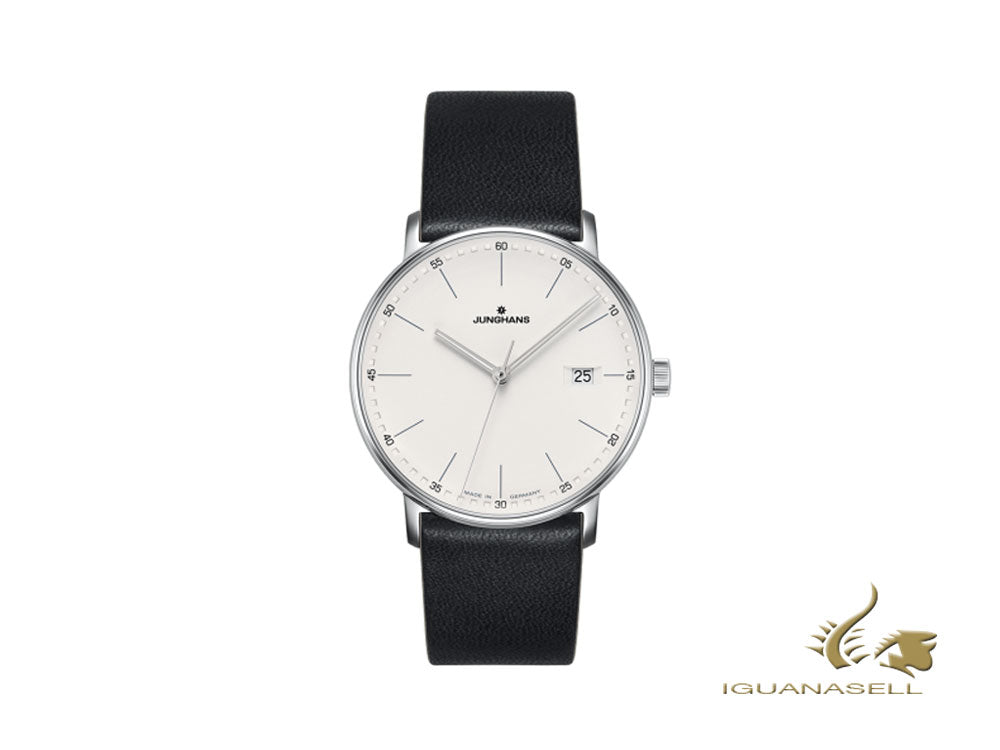 Junghans Form Quarz Quartz Watch, J645.37, 39,3mm, Silver, Black, 041/4884.00